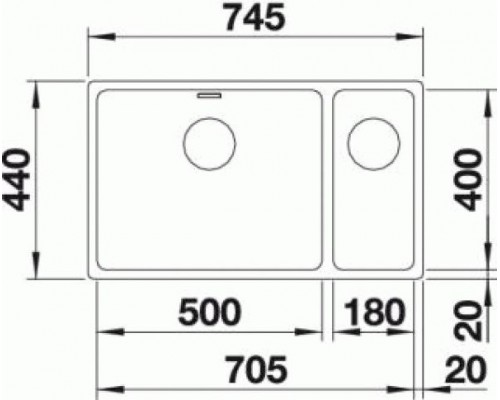 Кухонная Мойка Blanco Andano 500/180-U (522989)