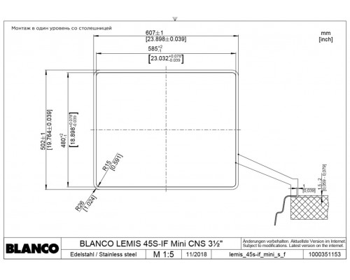 Кухонная Мойка Blanco Lemis 45S-IF Mini (525115)