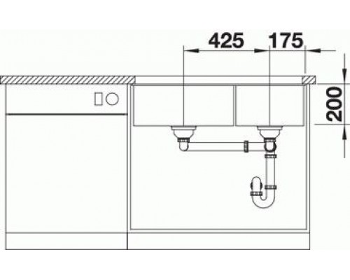 Кухонная Мойка Subline 480/320-U антрацит (523584)