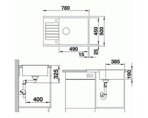 Кухонная Мойка Blanco Zia XL 6 S compact - алюметаллик (523275)