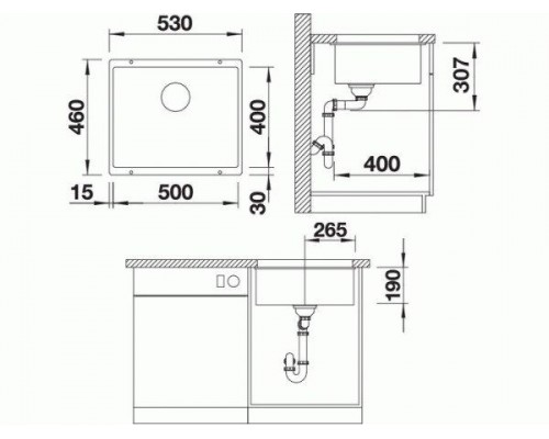 Кухонная Мойка Blanco Rotan 500-U черный (526098)