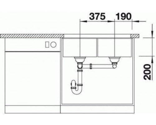 Мойка Blanco Subline 350/350-U черный (525987)