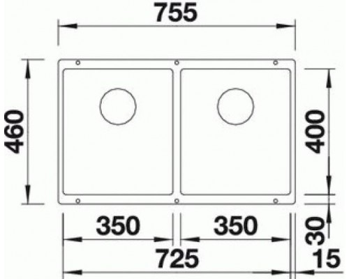 Мойка Blanco Subline 350/350-U черный (525987)