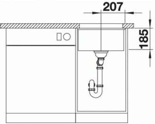 Кухонная Мойка Blanco Subline 375-U керамика глянцевый белый (523726)