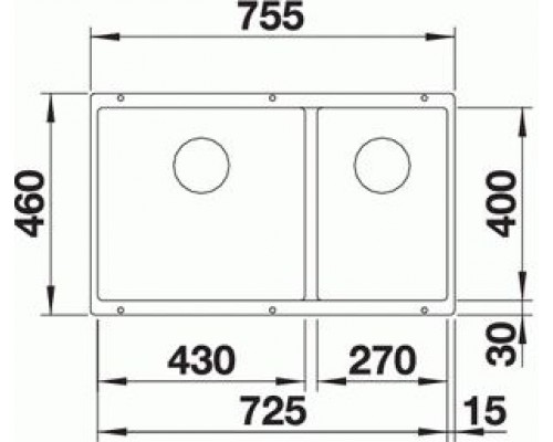 Мойка Blanco Subline 430/270-U темная скала (523152)