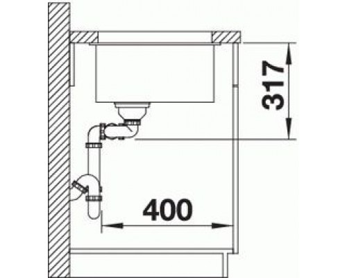 Мойка Blanco Subline 430/270-U темная скала (523152)