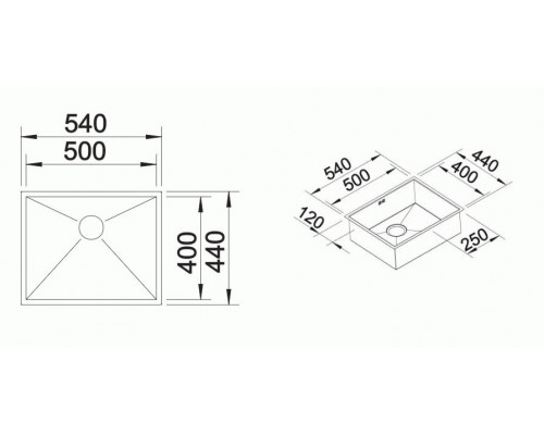 Кухонная Мойка Blanco Zerox 500-U (521589)