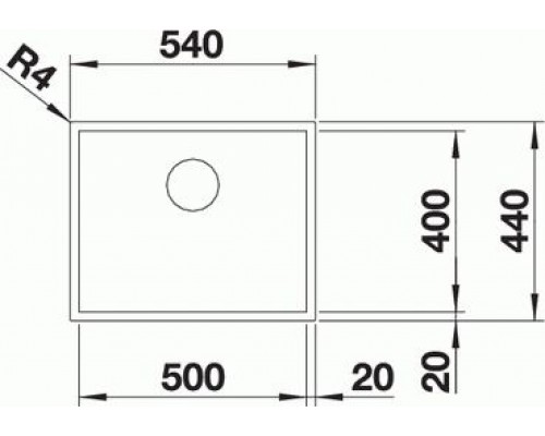 Кухонная Мойка Blanco Zerox 500-U Durinox (521559)