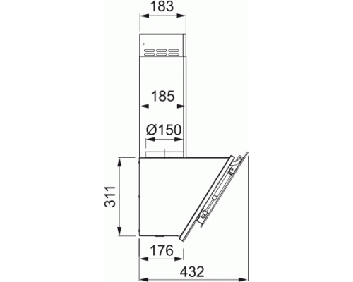 Вытяжка экранная Franke TEMPER BK 60